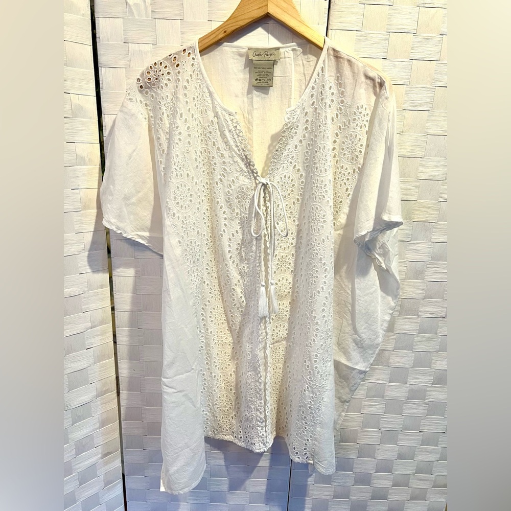 Charlie Paige White Cotton Top